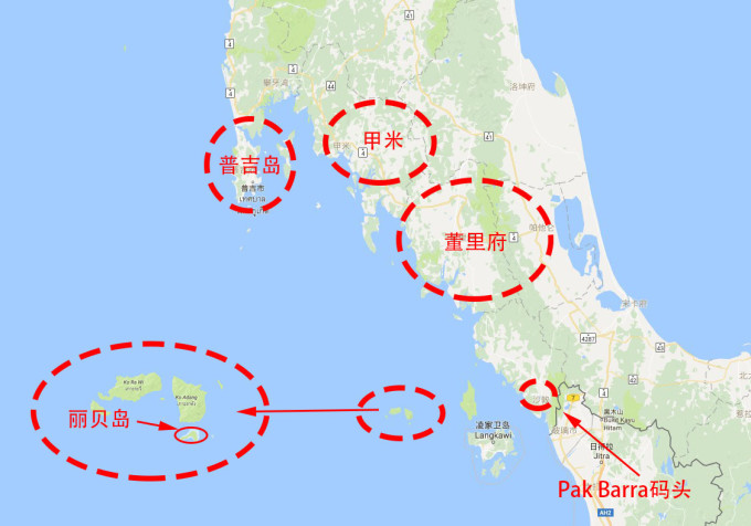 泰国小众岛屿,这些你都知道吗? 图:丽贝岛位置。.jpg