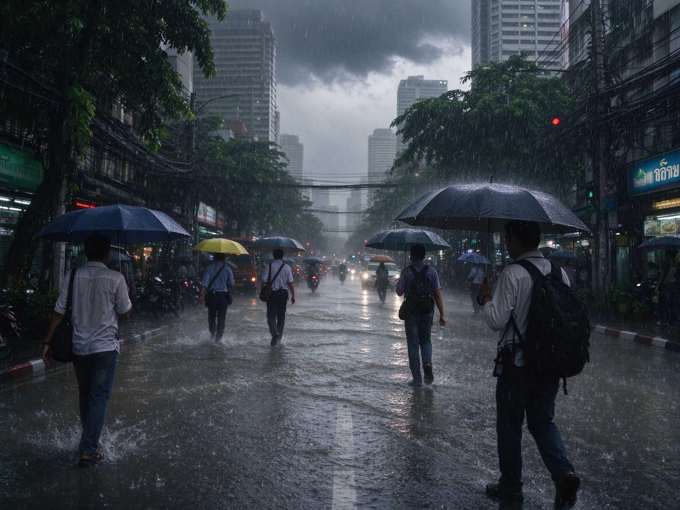 泰国气象局发布10月9-15日强降雨预警 局地伴冰雹雷电山洪风险