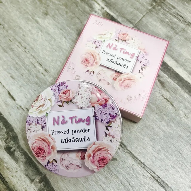 Nongchat三色蜜粉上妆前后柔焦控油效果对比产品图