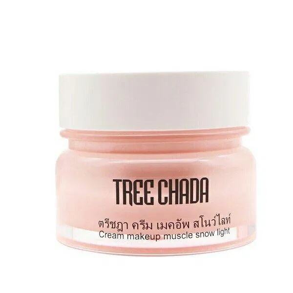 Treechada粉膏上妆后柔光妆效示意产品图