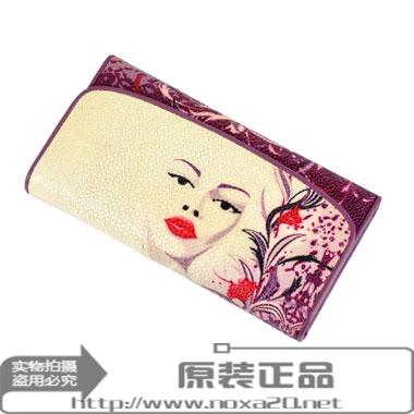 珍珠鱼皮钱包 珍珠鱼钱包女 泰国珍珠鱼皮...