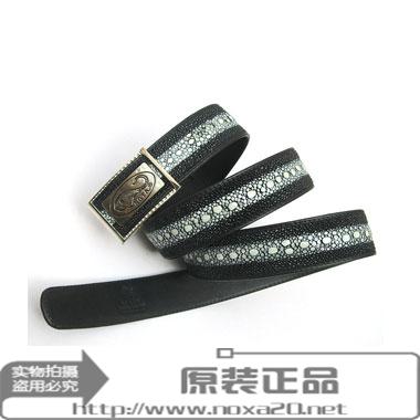 泰国男士珍珠鱼腰带珍珠鱼排珠皮带