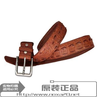 泰国正宗男士鳄鱼皮皮带 双骨带大尾骨针扣鳄鱼皮皮带 正品