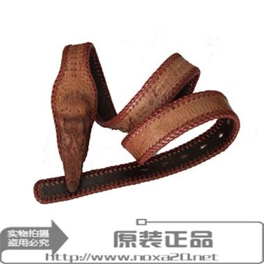 个性辟邪 泰国正宗男士鳄鱼皮皮带 带鳄鱼头真皮皮带